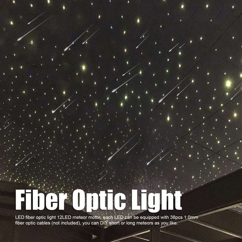 Fiber Optic Lights Kit 12 Holes 6W White Light Meteor