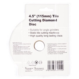 4.5IN Tile Cutting Diamond DISC, Brown,Black