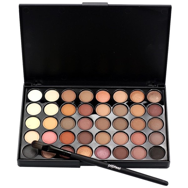 Popfeel 40 Color Cosmetic Matte Eyeshadow Cream Makeup Palette Set,