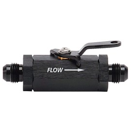 Edelbrock 650633 Shutoff Valve -6 An Male Black Finish