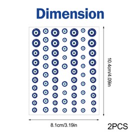 Blue Eye Nail Stickers 2pcs – Nail Art Stickers, Aesthetic Stickers for Nails, Cute Stickers for Nail Decals, Nail Accessories for Creative Designs Fashion Nail Art Decorations Stylish Nail Stickers