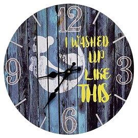 Sea Creations Wooden Wall Clock - Coastal, Nautical, and Beach Themed | Decorative and Aesthetic 13" Timepiece | Ideal Office or Home Decor | Living Room, Bedroom, or Beach House | Turtle (Ver. 3)