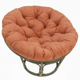 International Caravan Furniture Piece Rattan 42-Inch Papasan Chair with Micro Suede Cushion