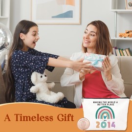 11th Birthday Gifts for Girls | Inspirational 11th Birthday Gifts for Her | Small Pencile Bag Toiletry Bag Cosmetic Bags | Unique 11th Birthday Gifts for Friend Sister Bestie (Brush not Include)