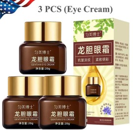 Unbranded 5PC Gentian Eye Cream Tighten Dual Bags Dark Circle Anti Puffiness Wrinkle Anti  - 3 PCS (Eye Cream)