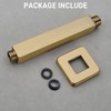 HOMYEP Shower Arm with Flange 8 Inch Square Shower Arm
