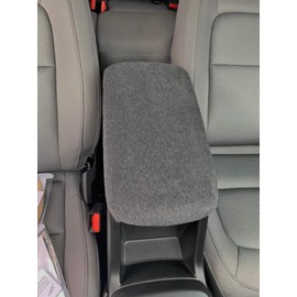 Auto Console Covers -Fits The GMC Canyon 2015-2022. Center Console Armrest Cover Made in The USA Fleece Fabric- Dark Gray