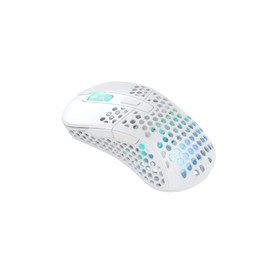 XTRFY M4 Wireless, Wireless Ultra-Light Gaming Mouse, Optimised for E-Sports, 2.4 GHz, RF RGB Lighting, Adaptable Ergonomic Right-Handed Mouse, Rechargeable, White