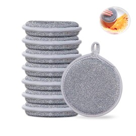 Multipurpose Wire Dishwashing Rags, Pack of 8 Reusable Scourers, Wire Dish Cloths for Wet and Dry Cleaning Cloths, Dish Cloths for Kitchen, Household, Pan