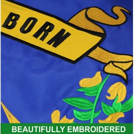 G128 - Nevada State Flag | 3x5 feet | Double Sided Embroidered 210D - Indoor/Outdoor, Brass Grommets, Heavy Duty Polyester, 2-ply