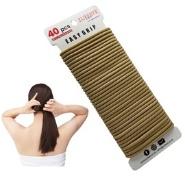 Blonde Hair Bands for Women, Hair Bobbles for Thick Hair, 4mm Snag Free Strong Hair Ties, No Damage Hair Band for Girls, Hairbands Women