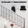 Vilstomes Wrought Iron Balusters, 10 Pack Metal Deck Spindles, 1/2"