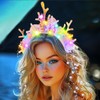ACEDRE Light Up Mermaid Headband Glow Shell Starfish Pearl Headpiece