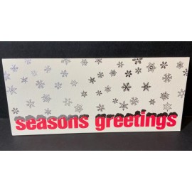 VTG First Federal Bank Rochester NY Christmas Card UNUSED Shiny Silver Snowflake