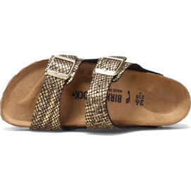 Birkenstock Women's, Arizona Soft Footbed Sandal - Narrow Width Black Python 36 M