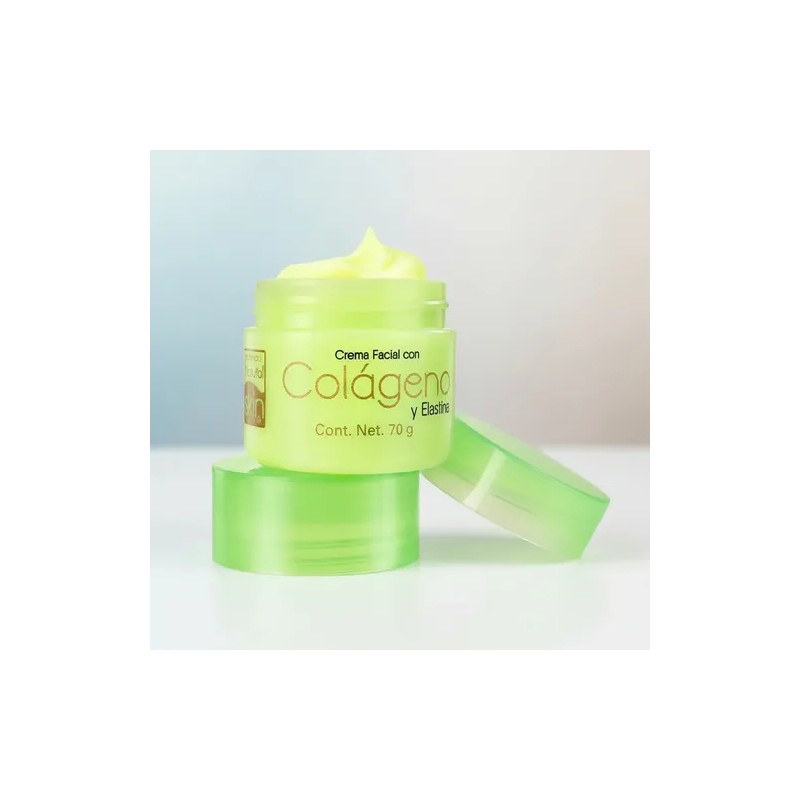 Crema Facial Con Colageno Y Elastina Natural Skin Arabela