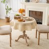 Shatex Round Tablecloth 40Inch,Burlap Tablecloth Coffee Table Decor Rustic Style,Off-White