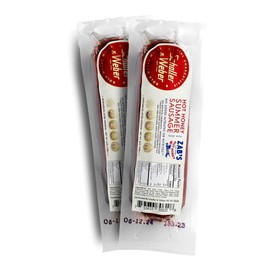 Schaller & Weber Zab’s Hot Honey Pork Summer Sausage, 6 Oz (Pack of 2) | Ready to Eat German Smoked Sausage with Spicy Honey for Charcuterie & Sandwiches | Gluten Free, All Natural