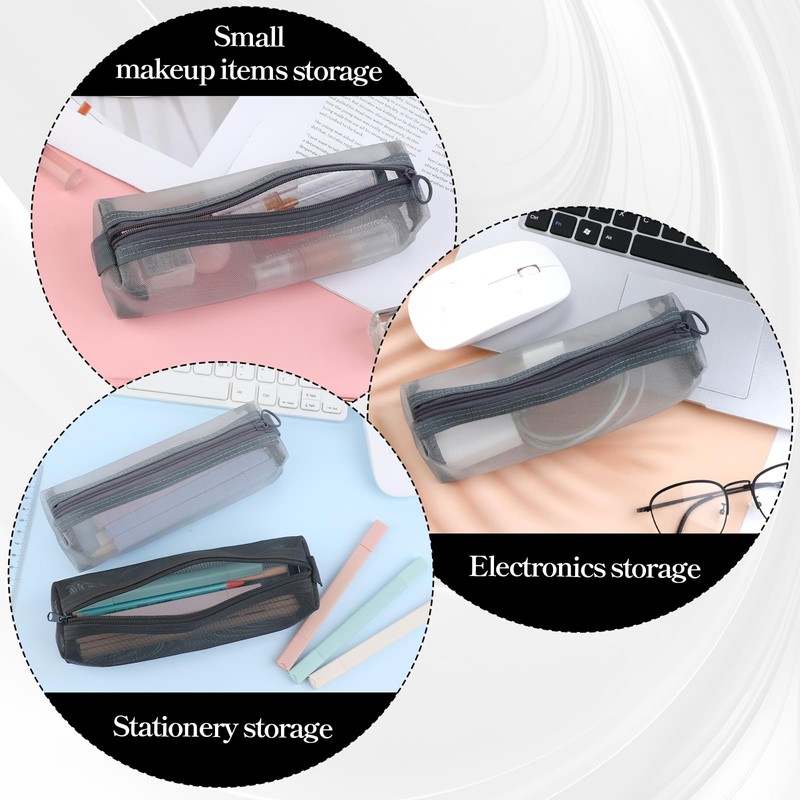 4PCS Mesh Makeup Bags, Mesh Cosmetic Bag, Portable Travel Organizing