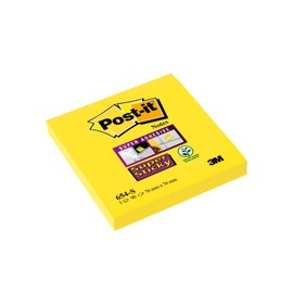 Post-it 654-S6 Super Sticky Notes 76 x 76 mm 6 Pads 90 Sheets Daffodil Yellow