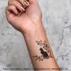 Azeeda 4 x 'Katze sitzt auf Ast ' Temporäre Tattoos