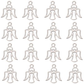 SUNNYCLUE 1 Box 100Pcs Christmas Angel Charms Bulk Angel Charm Silver Antique Tibetan Alloy Fairy Wing Pendants Valentine Wings Charms for Jewelry Making Charms DIY Necklace Earring Beginners Women
