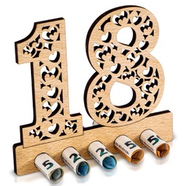 DARO Design - 18th Birthday Money Gift Wooden 18th Anniversary Heart Pattern