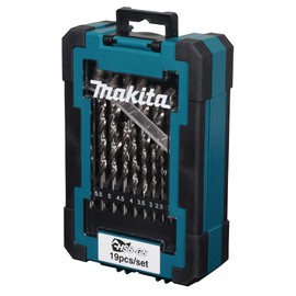 Makita HSS-GS 19 Piece Metal Drill Bit Set 2.5-7mm with Storage Box