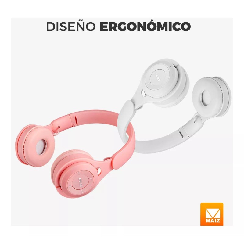 Maíz Audifonos Bluetooth Inalambric Diadema Manos Libres Plegable