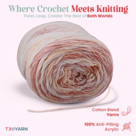 Royal Batik Ombre Yarn for Crocheting - Soft Yarn for Crocheting and Knitting - Rainbow Yarn - 100% Anti-Pilling Acrylic Crochet Yarn 1x140 gr (1- Skeins Pack) (1x383 yds) (10615)