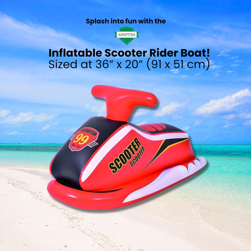 ADEPTNA Inflatable Scooter Rider Boat Swimming Pool Float Kids -