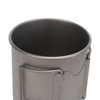 Titanium Mug 500ml Rounded Edge Design Lightweight Portable Mug with