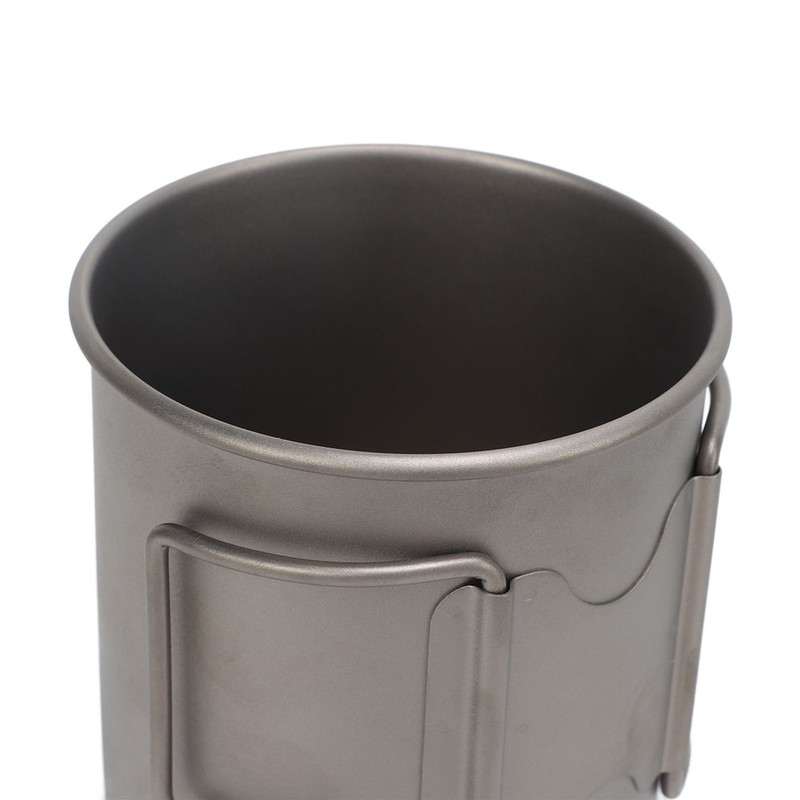 Titanium Mug 500ml Rounded Edge Design Lightweight Portable Mug with