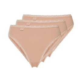 Sloggi Women's 24/7 Cotton Lace Tai C3P Briefs, BRUSH, 38