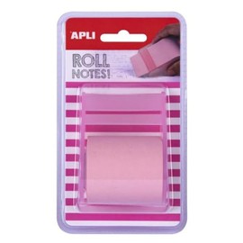 APLI 18192 Roll Sticky Notes 50mm x 8m Pastel Pink