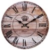 Fuji Boeki 72713 Wall Clock, Antique Wood, Diameter 11.3 inches