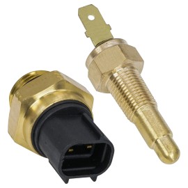 Caltric Fan Radiator Temp Thermo Switch Sensor For Yamaha Kodiak 400 YFM400FA 4X4 03-06