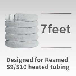 CPAP Hose Cover with Zipper Designed for Resmed S9/S10 Heated Tubing 7 Feet CPAP Tube Covers Reusable Comfort Fleece Tube Insulator Super Soft Washable Breathable Cover