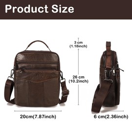 AFKOMST Men's Satchel, Waterproof Waist Bag with Separate Compartment for Dog Walking, Travel, Hiking and Outdoor Activities, Coffee 1, 1