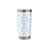 Preppy Light Blue Toile Beagle Dog Stainless Steel Insulated Tumbler