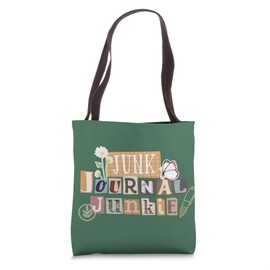 Junk Journal Junkie Vintage Scrapbooking Newspaper Letters Tote Bag