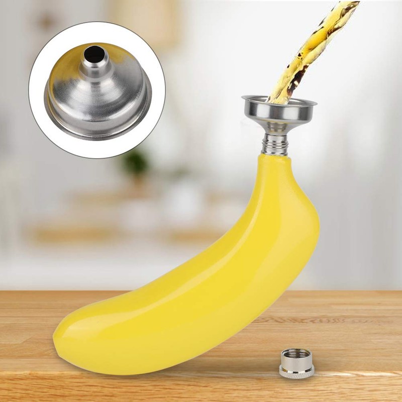 Banana Hip Flask, 5oz Stainless Steel Fruit Shaped Banana Flask