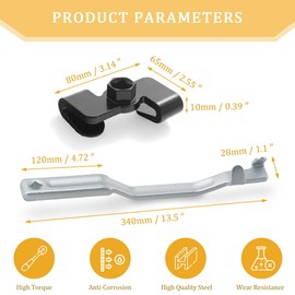 HX YUEGOUHUI Wrench Extender Tool Bar, 2PCS Wrench Extension Universal with 1/2 Inch or 21mm Hex Drive for Automotive Repairs Mechanics and Tradesman