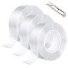 LSXD Cinta Doble Cara Extrafuerte, 3 Rollos 5M Nano Tape