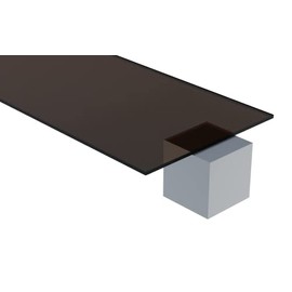 2412 Bronze, Medium Tinted, Transparent, Acrylic Sheet, 3MM (1/8") Thick, 36" W x 36" L