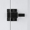 INIRET 4 Packs Self-Closing Latches, Black Spring Door Lock, Aluminum