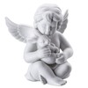 Angel Medium White Matt Angel with Rabbit