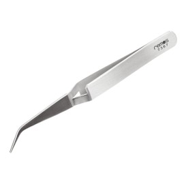 Remos Clamping or Cross Tweezers with Curved Tip Made of Stainless Steel 11.5 cm