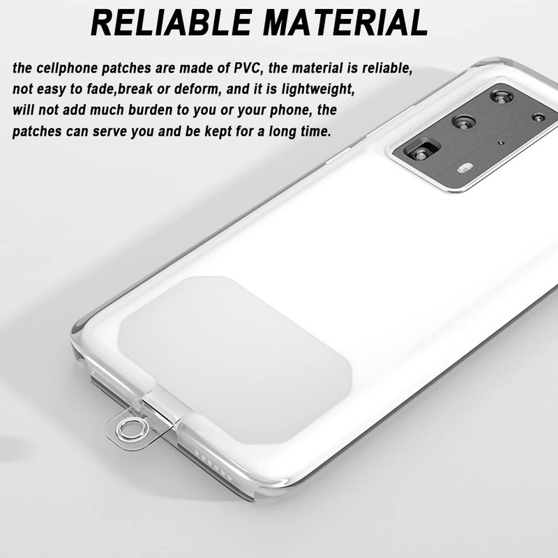 12 Pack Phone Tether Tab, Cellphone Lanyard Tab with Metal