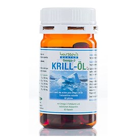 Omega-3 Capsules with Astaxanthin, 60 Capsules, Ivarssons ESOVita, Krill Oil Capsules with EPA DHA, Natural Astaxanthin